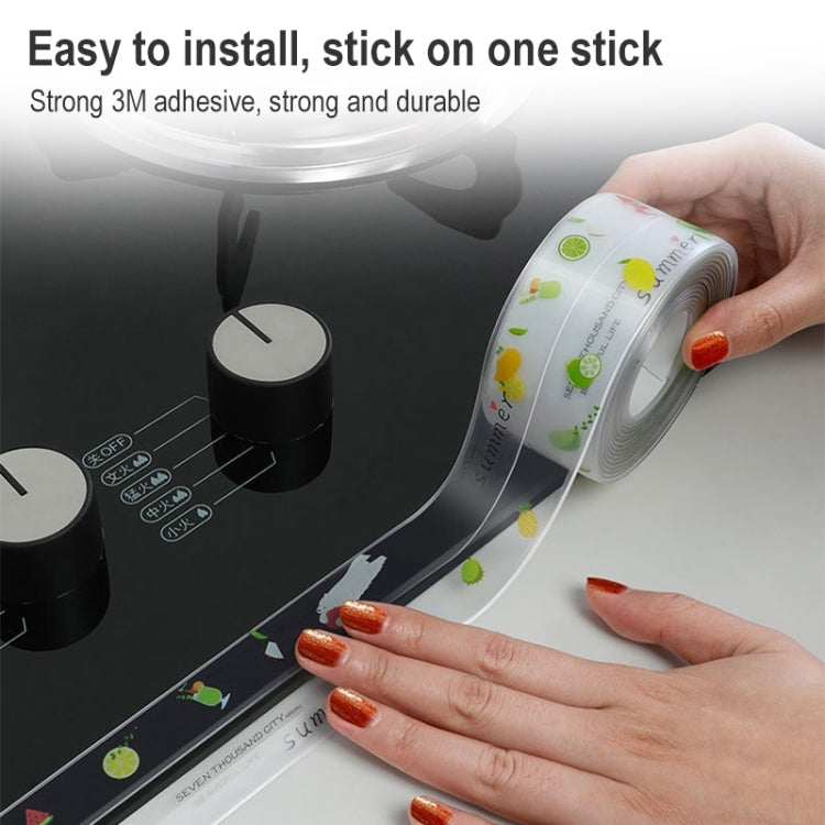 Kitchen Beauty Stitching Stickers Waterproof Mildew Proof Moisture Proof High Temperature Sticker, Style:White Background(Grove) - Adhesives & Sealers by PMC TechLife | Online Shopping South Africa | PMC TechLife