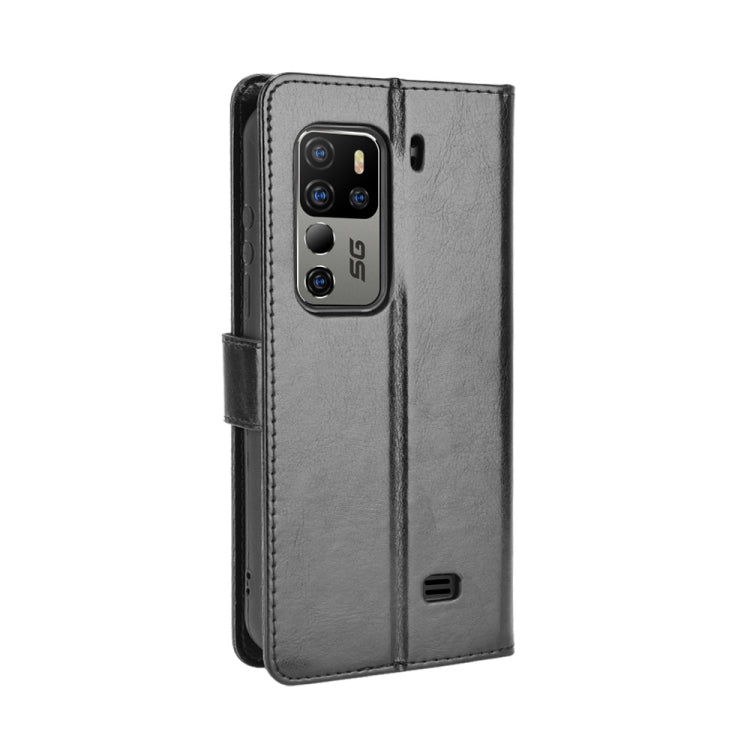 For Ulefone Armor 11 5G/11T 5G Crazy Horse Texture Horizontal Flip Leather Case with Holder & Card Slots & Lanyard(Black)
