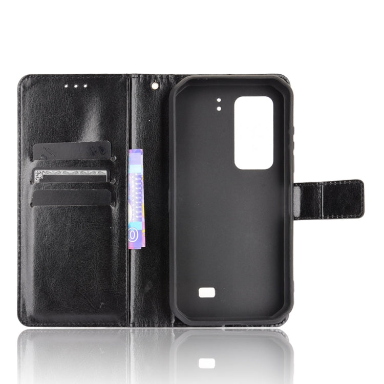 For Ulefone Armor 11 5G/11T 5G Crazy Horse Texture Horizontal Flip Leather Case with Holder & Card Slots & Lanyard(Black)
