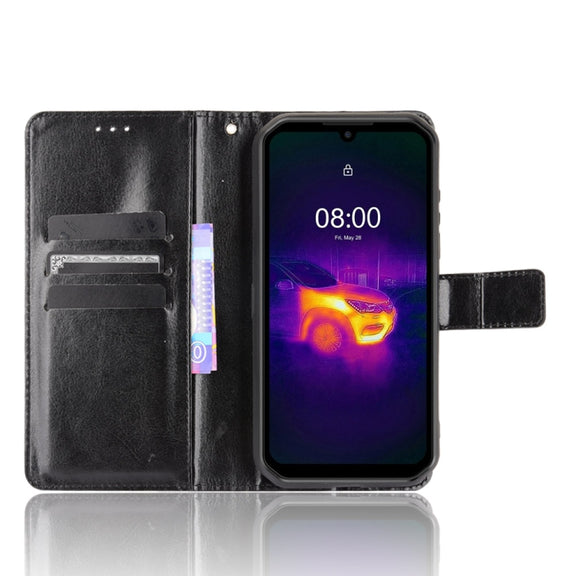 For Ulefone Armor 11 5G/11T 5G Crazy Horse Texture Horizontal Flip Leather Case with Holder & Card Slots & Lanyard(Black)