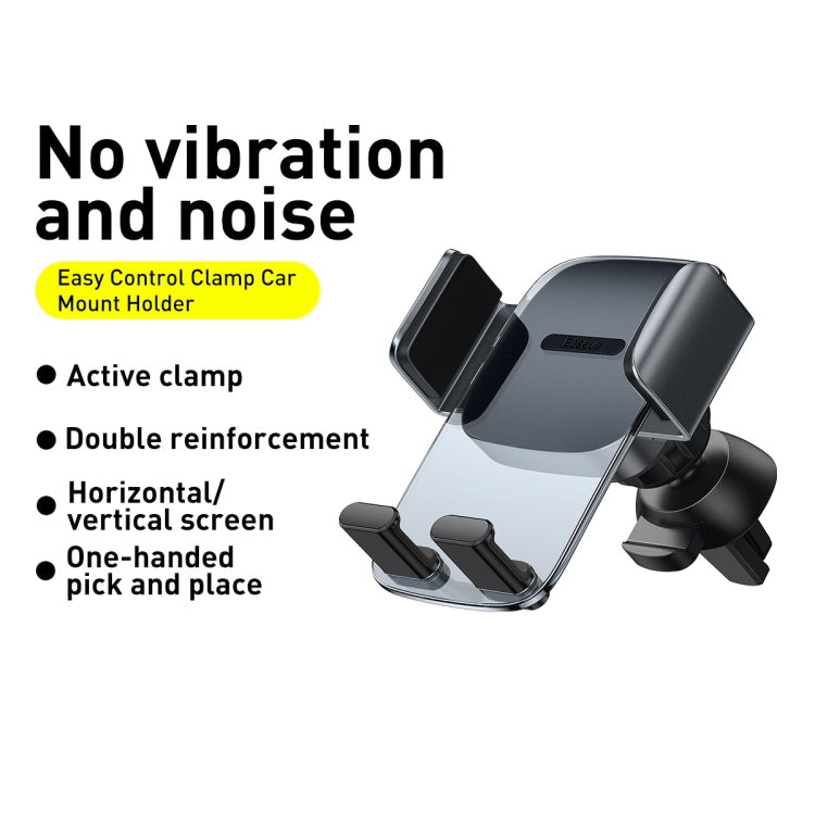 Baseus SUYK000101 Easy to Control Clamping Car Phone Holder Outlet Version(Dark Sky Black) - Universal Car Holders by Baseus | Online Shopping South Africa | PMC Jewellery | Buy Now Pay Later Mobicred