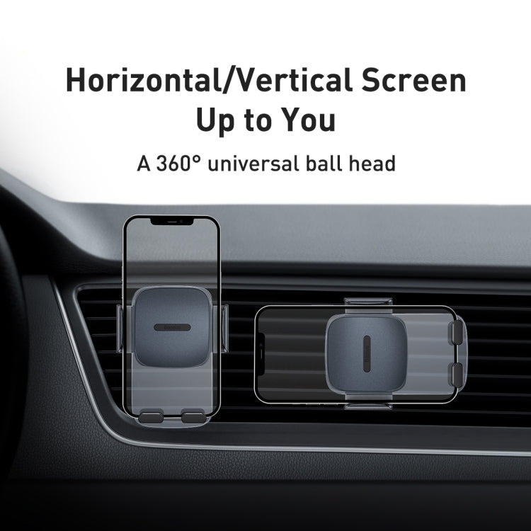 Baseus SUYK000101 Easy to Control Clamping Car Phone Holder Outlet Version(Dark Sky Black) - Universal Car Holders by Baseus | Online Shopping South Africa | PMC Jewellery | Buy Now Pay Later Mobicred