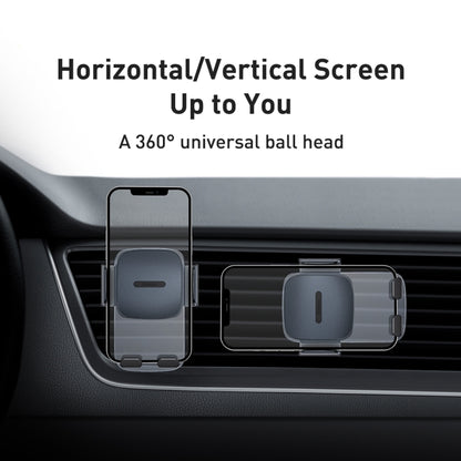 Baseus SUYK000101 Easy to Control Clamping Car Phone Holder Outlet Version(Dark Sky Black) - Universal Car Holders by Baseus | Online Shopping South Africa | PMC Jewellery | Buy Now Pay Later Mobicred
