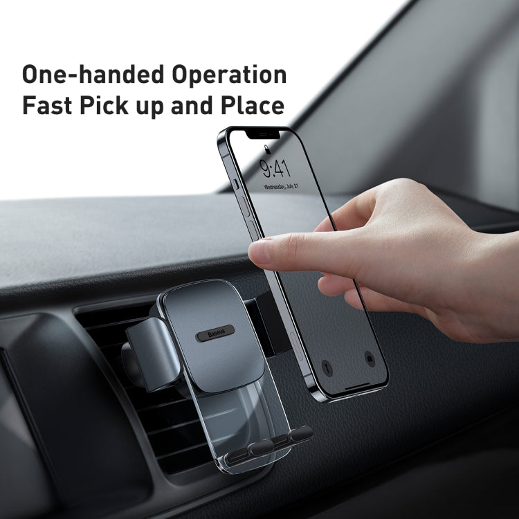 Baseus SUYK000101 Easy to Control Clamping Car Phone Holder Outlet Version(Dark Sky Black) - Universal Car Holders by Baseus | Online Shopping South Africa | PMC Jewellery | Buy Now Pay Later Mobicred