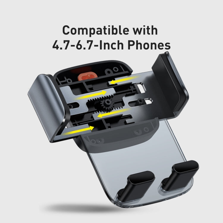 Baseus SUYK000101 Easy to Control Clamping Car Phone Holder Outlet Version(Dark Sky Black) - Universal Car Holders by Baseus | Online Shopping South Africa | PMC Jewellery | Buy Now Pay Later Mobicred