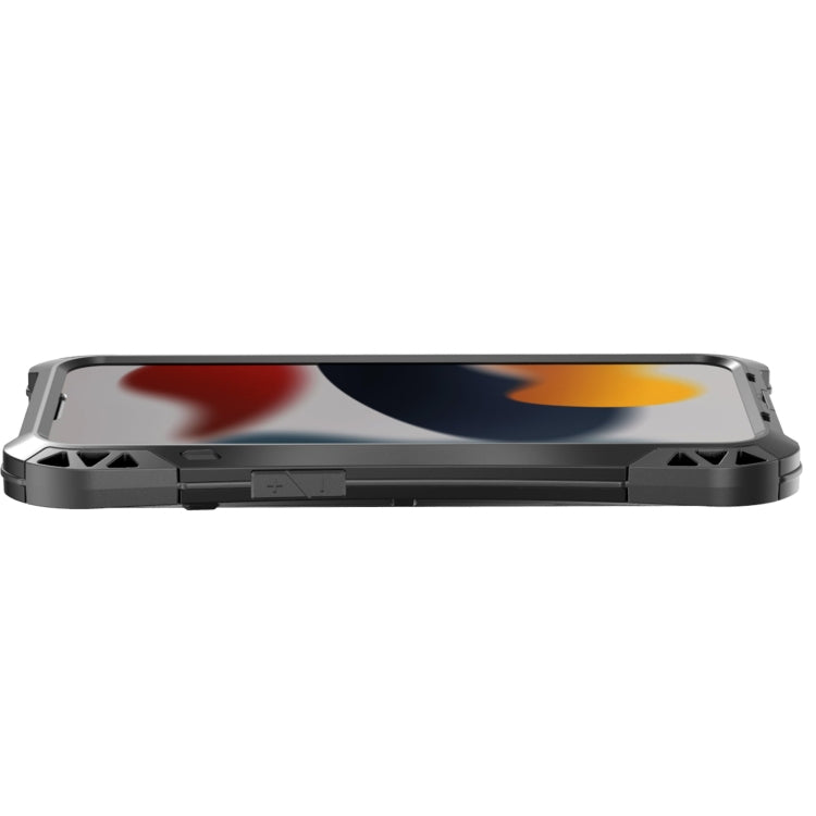 For iPhone 13 mini R-JUST AMIRA Shockproof Dustproof Waterproof Metal Protective Case (Black) - iPhone 13 mini Cases by R-JUST | Online Shopping South Africa | PMC Jewellery | Buy Now Pay Later Mobicred