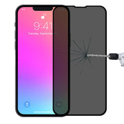 For iPhone 16e / 14 / 3 / 13 Pro Anti-peeping Plasma Oil Coated High Aluminum Wear-resistant Tempered Glass Film