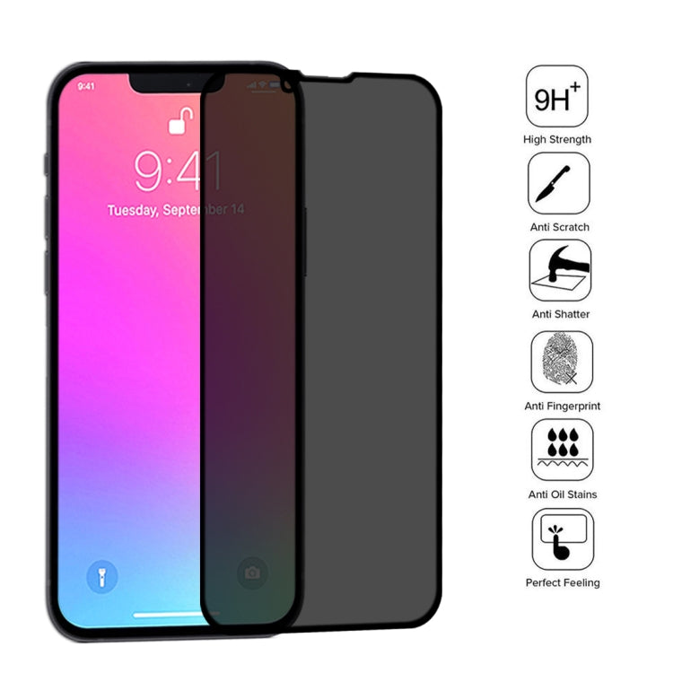 For iPhone 16e / 14 / 3 / 13 Pro Anti-peeping Plasma Oil Coated High Aluminum Wear-resistant Tempered Glass Film - iPhone 13 Tempered Glass by PMC TechLife | Online Shopping South Africa | PMC TechLife | Buy Now Pay Later Mobicred