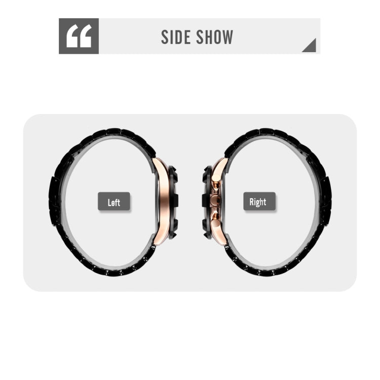 SKMEI 9192 Men Calendar Timing Stainless Steel Belt Luminous Quartz Watch(Rose Gold Black) - free shipping - PMC TechLife - Order now!