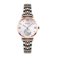 SKMEI 9198 Simple Roman Numeral Dial Metal Belt Quartz Watch for Couples(Rose Gold Silver Women) - free shipping - PMC TechLife - Order now!