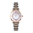 SKMEI 9198 Simple Roman Numeral Dial Metal Belt Quartz Watch for Couples(Rose Gold Silver White Women) - free shipping - PMC TechLife - Order now!