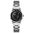 SKMEI 9210 Ladies Business Watch Simple 3D Dial Quartz Watch(Silver Black) - free shipping - PMC TechLife - Order now!