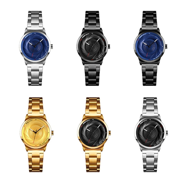 SKMEI 9210 Ladies Business Watch Simple 3D Dial Quartz Watch(Silver Black)