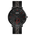 SKMEI 9218 Men Horizontal Striped Arabic Numeral Dial Mesh Belt Quartz Watch(Red) - free shipping - PMC TechLife - Order now!