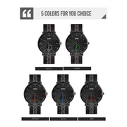 SKMEI 9218 Men Horizontal Striped Arabic Numeral Dial Mesh Belt Quartz Watch(Orange)
