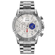 SKMEI 9235 Men Moonphase Stopwatch Stainless Steel Strap Quartz Watch(Silver) - free shipping - PMC TechLife - Order now!