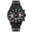 SKMEI 9241 Men Calendar Stopwatch Stainless Steel Strap Quartz Watch(Black) - free shipping - PMC TechLife - Order now!