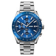 SKMEI 9253 Men Stopwatch Date Six Pin Stainless Steel Strap Quartz Watch(Silver Blue) - free shipping - PMC TechLife - Order now!