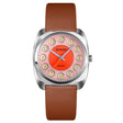 SKMEI Q029 Ladies Phone Number Pattern Dial Leather Strap Quartz Watch(Orange) - free shipping - PMC TechLife - Order now!