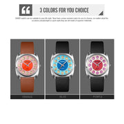 SKMEI Q029 Ladies Phone Number Pattern Dial Leather Strap Quartz Watch(Purple)