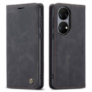 CaseMe 013 Multifunctional Horizontal Flip Leather Case with Holder & Card Slot & Wallet For Huawei P50(Black)