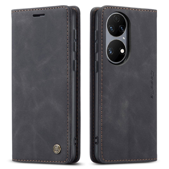 CaseMe 013 Multifunctional Horizontal Flip Leather Case with Holder & Card Slot & Wallet For Huawei P50(Black)