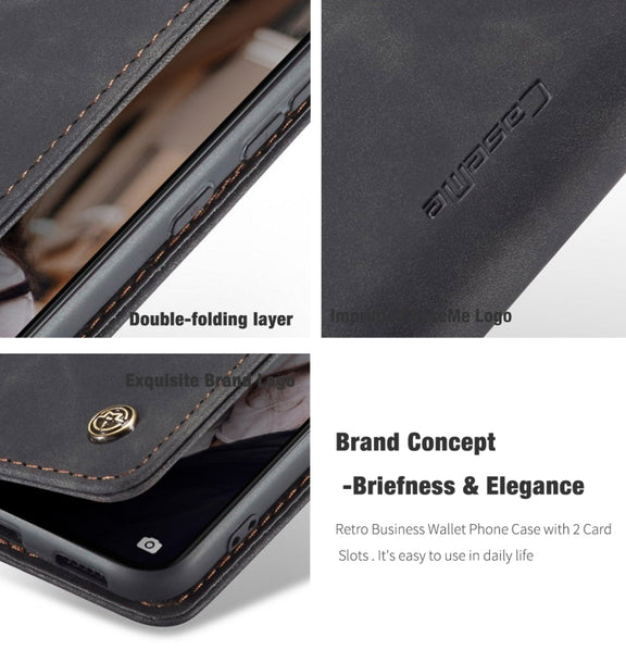 CaseMe 013 Multifunctional Horizontal Flip Leather Case with Holder & Card Slot & Wallet For Huawei P50(Black)