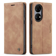 CaseMe 013 Multifunctional Horizontal Flip Leather Case with Holder & Card Slot & Wallet For Huawei P50(Brown)