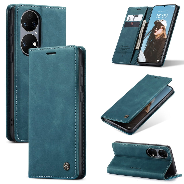 CaseMe 013 Multifunctional Horizontal Flip Leather Case with Holder & Card Slot & Wallet For Huawei P50(Blue) - free shipping - PMC Jewellery - Order now!