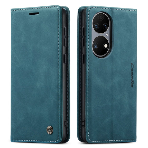 CaseMe 013 Multifunctional Horizontal Flip Leather Case with Holder & Card Slot & Wallet For Huawei P50(Blue)