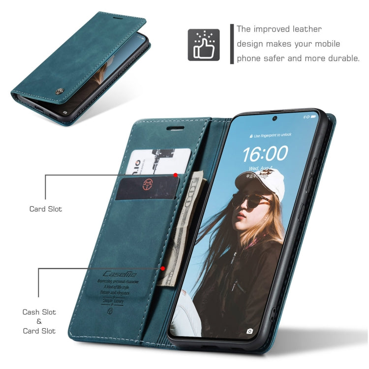 CaseMe 013 Multifunctional Horizontal Flip Leather Case with Holder & Card Slot & Wallet For Huawei P50(Blue)