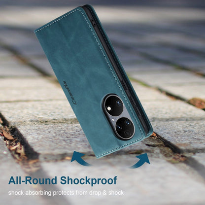 CaseMe 013 Multifunctional Horizontal Flip Leather Case with Holder & Card Slot & Wallet For Huawei P50(Blue) - free shipping - PMC Jewellery - Order now!