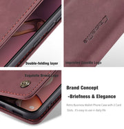 CaseMe 013 Multifunctional Horizontal Flip Leather Case with Holder & Card Slot & Wallet For Huawei P50(Wine Red)
