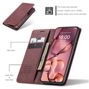CaseMe 013 Multifunctional Horizontal Flip Leather Case with Holder & Card Slot & Wallet For Huawei P50(Wine Red)