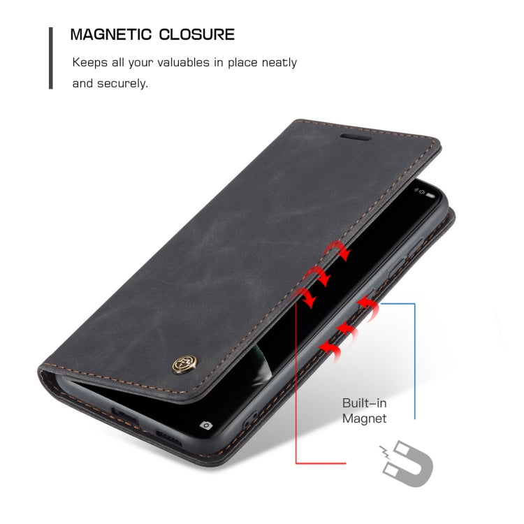 CaseMe 013 Multifunctional Horizontal Flip Leather Case with Holder & Card Slot & Wallet For Huawei P50 Pro(Black)