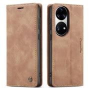 CaseMe 013 Multifunctional Horizontal Flip Leather Case with Holder & Card Slot & Wallet For Huawei P50 Pro(Brown)