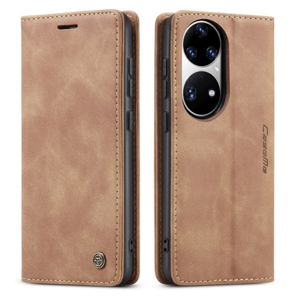 CaseMe 013 Multifunctional Horizontal Flip Leather Case with Holder & Card Slot & Wallet For Huawei P50 Pro(Brown)