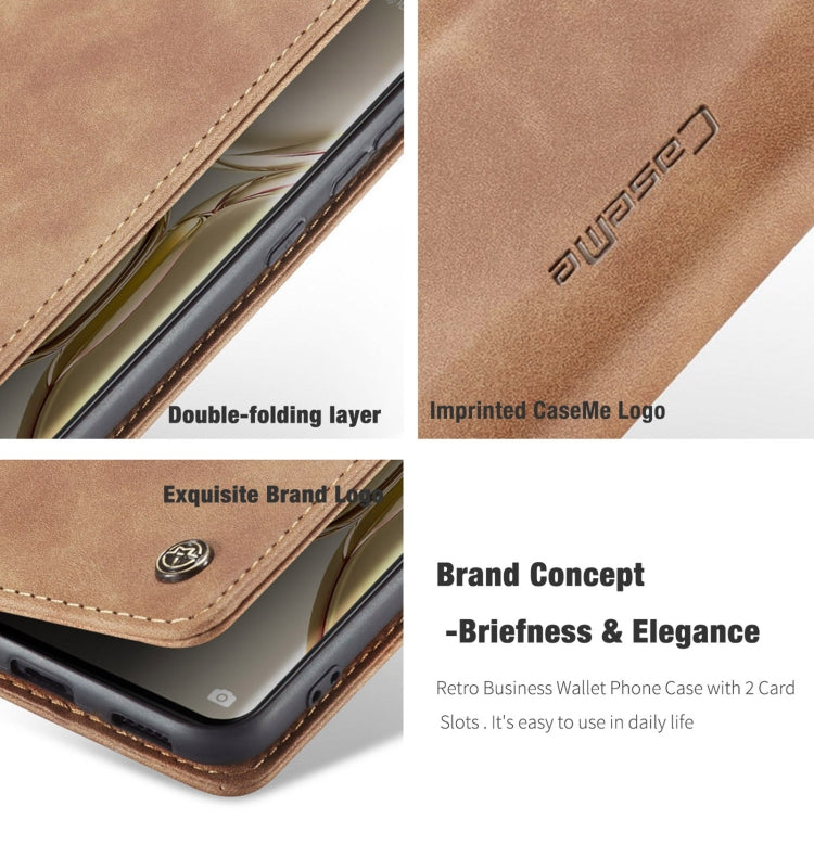 CaseMe 013 Multifunctional Horizontal Flip Leather Case with Holder & Card Slot & Wallet For Huawei P50 Pro(Brown)
