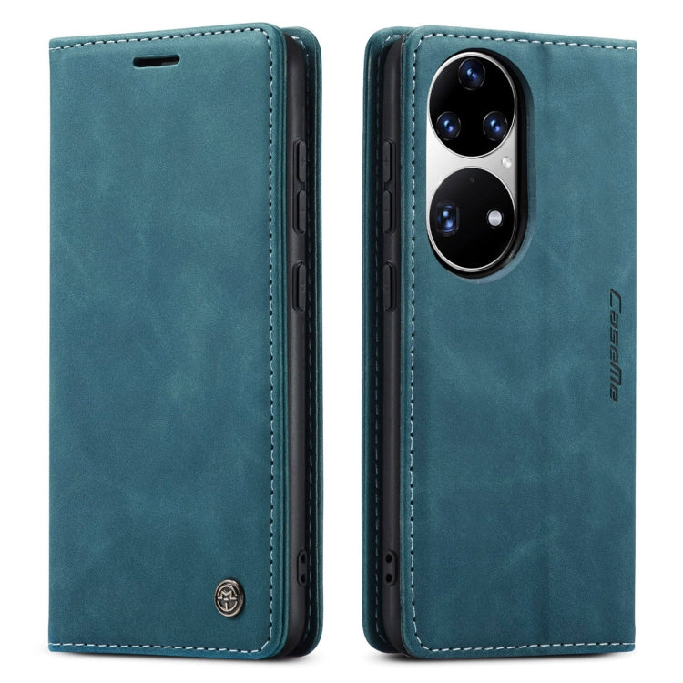 CaseMe 013 Multifunctional Horizontal Flip Leather Case with Holder & Card Slot & Wallet For Huawei P50 Pro(Blue)