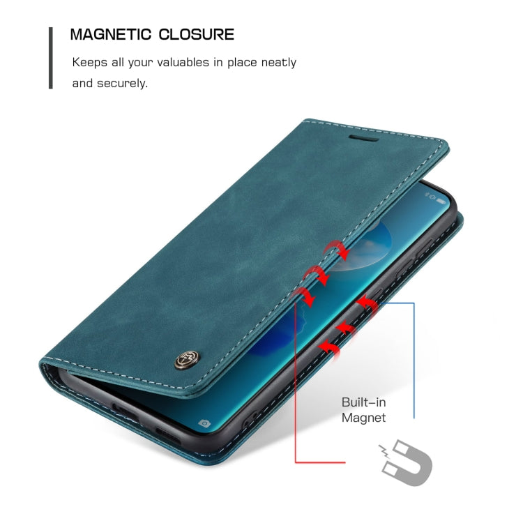 CaseMe 013 Multifunctional Horizontal Flip Leather Case with Holder & Card Slot & Wallet For Huawei P50 Pro(Blue)