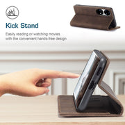 CaseMe 013 Multifunctional Horizontal Flip Leather Case with Holder & Card Slot & Wallet For Huawei P50 Pro(Coffee)