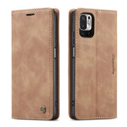 CaseMe 013 Multifunctional Horizontal Flip Leather Case with Holder & Card Slot & Wallet For Xiaomi Redmi Note 10 5G(Brown)