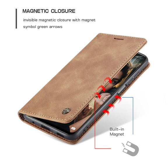 CaseMe 013 Multifunctional Horizontal Flip Leather Case with Holder & Card Slot & Wallet For Xiaomi Redmi Note 10 5G(Brown)