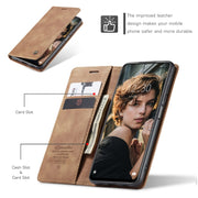 CaseMe 013 Multifunctional Horizontal Flip Leather Case with Holder & Card Slot & Wallet For Xiaomi Redmi Note 10 5G(Brown)