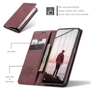 CaseMe 013 Multifunctional Horizontal Flip Leather Case with Holder & Card Slot & Wallet For Xiaomi Redmi Note 10 5G(Wine Red)
