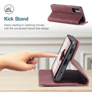 CaseMe 013 Multifunctional Horizontal Flip Leather Case with Holder & Card Slot & Wallet For Xiaomi Redmi Note 10 5G(Wine Red)