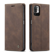 CaseMe 013 Multifunctional Horizontal Flip Leather Case with Holder & Card Slot & Wallet For Xiaomi Redmi Note 10 5G(Coffee)