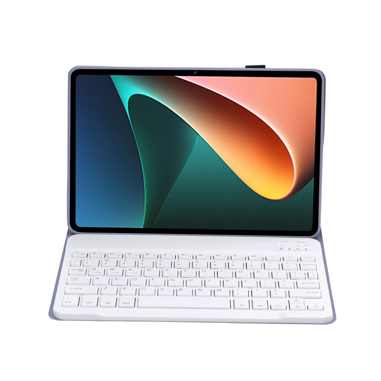 A0N5 Ultra-thin Detachable Lambskin Texture TPU Bluetooth Keyboard Leather Tablet Case with Holder For Xiaomi Pad 5 / 5 Pro(Purple) - Others Keyboard by PMC TechLife | Online Shopping South Africa | PMC TechLife
