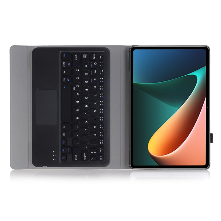 A0N5-A Ultra-thin Detachable Lambskin Texture TPU Bluetooth Keyboard Leather Tablet Case with Holder & Touchpad For Xiaomi Pad 5 / 5 Pro(Black) - Others Keyboard by PMC TechLife | Online Shopping South Africa | PMC TechLife