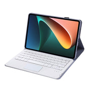 A0N5-A Ultra-thin Detachable Lambskin Texture TPU Bluetooth Keyboard Leather Tablet Case with Holder & Touchpad For Xiaomi Pad 5 / 5 Pro(Purple)